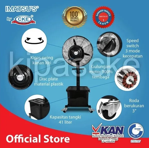 Jual IMATSU'S Spray Fan 26 Inch SP-F-261-HW- 26 inch - 41L Di Samarinda — Lapak Perkakas