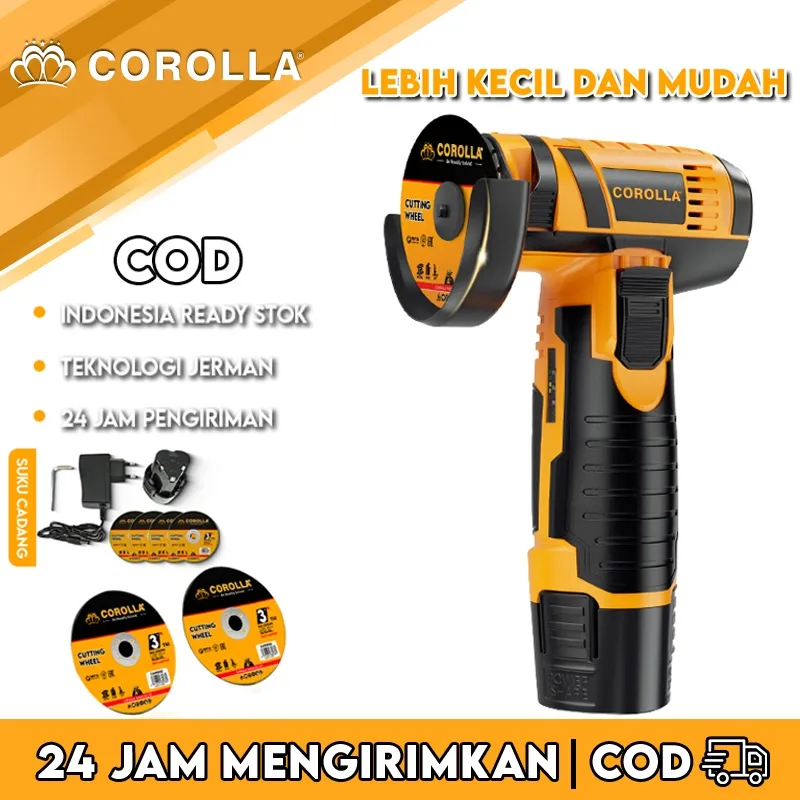 Jual COROLLA Mesin Gerinda Angle Grinder Tangan 3 inci Angle Grinder Penggiling Sudut Portable Multifungsi Untuk Potong Di Samarinda — Lapak Perkakas