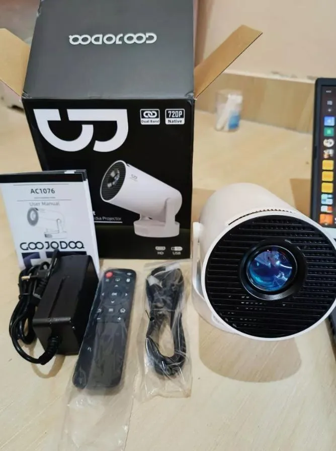 Jual Portable Projector With Bluetooth 4K 720P Speaker HD 180 Angle Adjustable 110 Inch Screen Di Samarinda — Lapak Perkakas