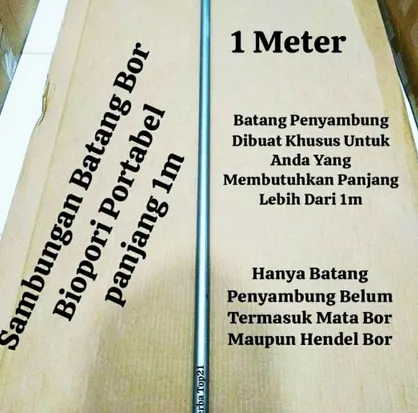 Jual Batang Sambungan Bor Biopori Portabel Panjang 1 Meter Di Samarinda — Lapak Perkakas