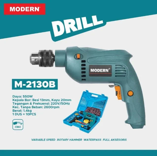 Jual Paket Mesin Bor Listrik Modern M-2130 Di Samarinda — Lapak Perkakas