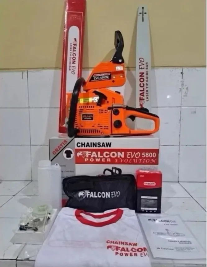 Jual Mesin Gergaji kayu Chainsaw FALCON 5800 5880 22inc LASER 38T Di Samarinda — Lapak Perkakas