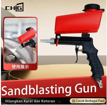 Jual Sand Blaster Gun Pneumatic 90 PSI Gravity Sandblasting Tool Penghilang Karat Cat Oli Pembersih Karat Multifungsi Di Samarinda — Lapak Perkakas