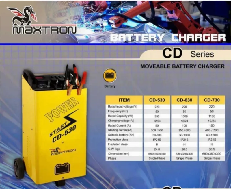 Jual Pengisi Daya Aki Charger Aki Battery Charger Maxtron CD 730 Accu Di Samarinda — Lapak Perkakas