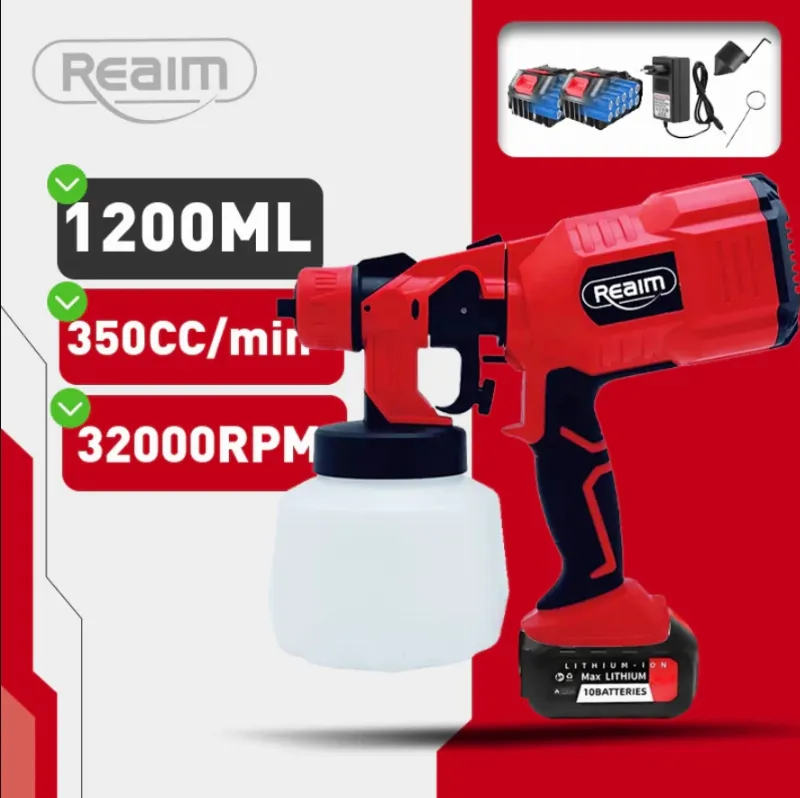 Jual Mesin Cat Semprot Elektrik Reaim 3IN1 Spray Gun 1200ML Di Samarinda — Lapak Perkakas