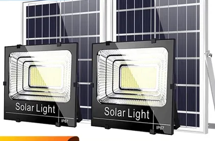 Jual lampu panel surya super100Xbright lampu sorot outdoor lP67waterproof Di Samarinda — Lapak Perkakas