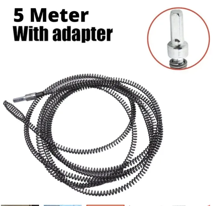 Jual Alat Jepit Kawat Pembersih Saluran Wastafel Adaptor Bor Pipa 5M Di Samarinda — Lapak Perkakas