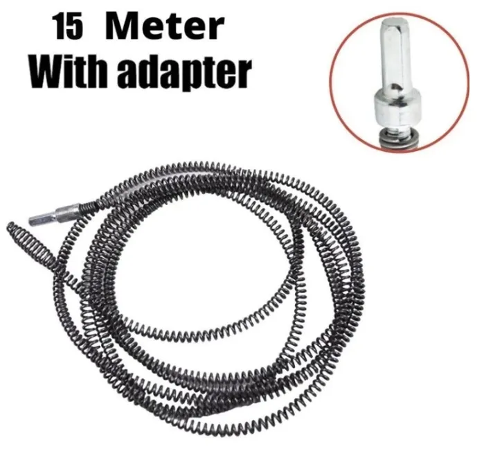 Jual Kawat pembersih saluran mampet kawat pipa dengan Adaptor Pipa 15M Di Samarinda — Lapak Perkakas